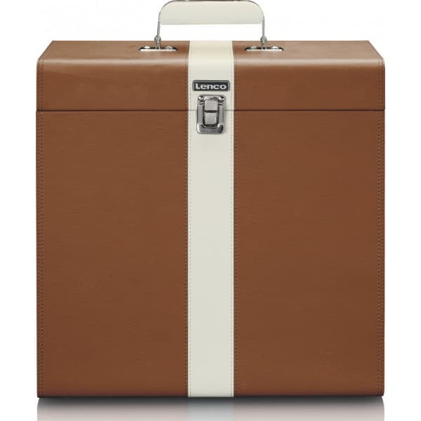 Lenco TTA-301 -beskyttelsespose til vinylplader, brun/hvid