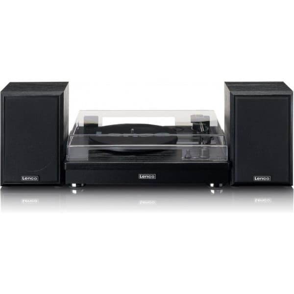 Lenco LS-101 -vinylafspiller og højttalere, sort