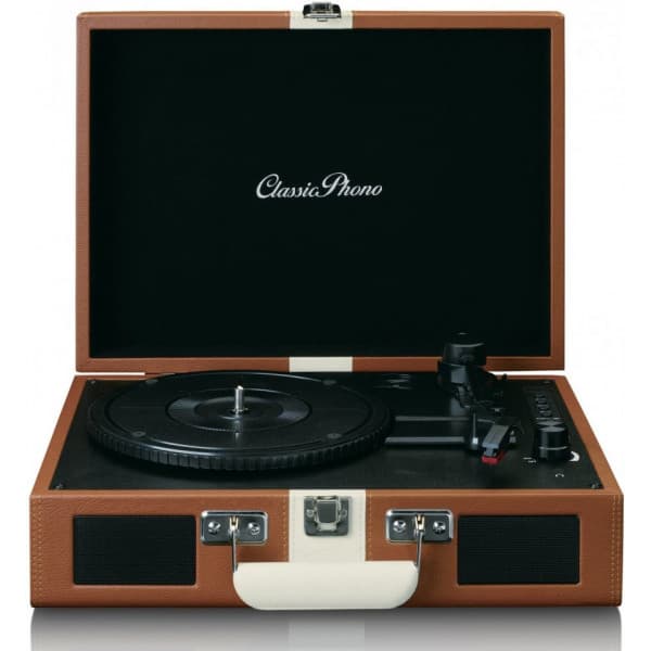 Lenco Classic Phono TT-120 - vinyldrejeskiveafspiller, brun/hvid