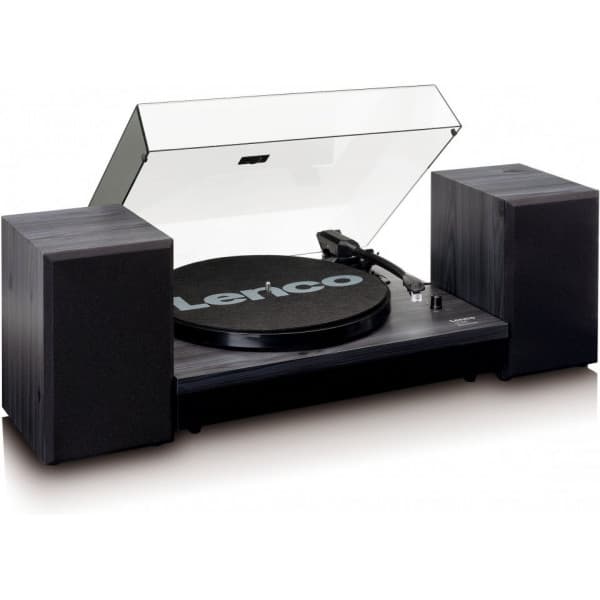 Lenco LS-300 -vinylspelare och högtalare, svart