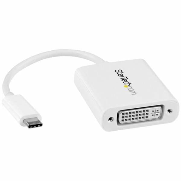 USB C til DVI-adapter Startech CDP2DVIW             Hvid