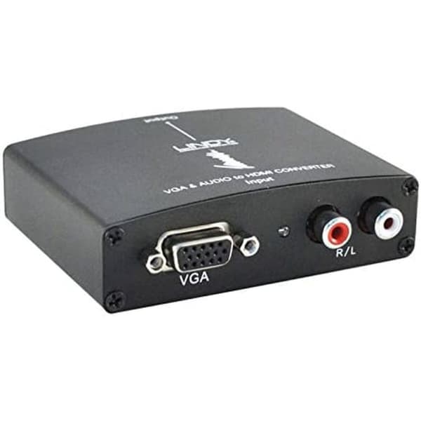 AV-adapter/omvandlare LINDY 38165 Svart