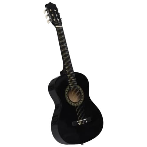Gitarr för nybörjare och barn klassisk svart 1/2 34"