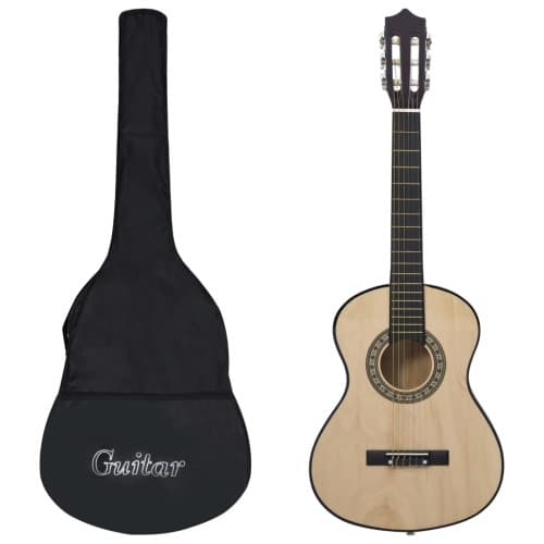 Gitarr för nybörjare och barn med fodral klassisk 1/2 34"