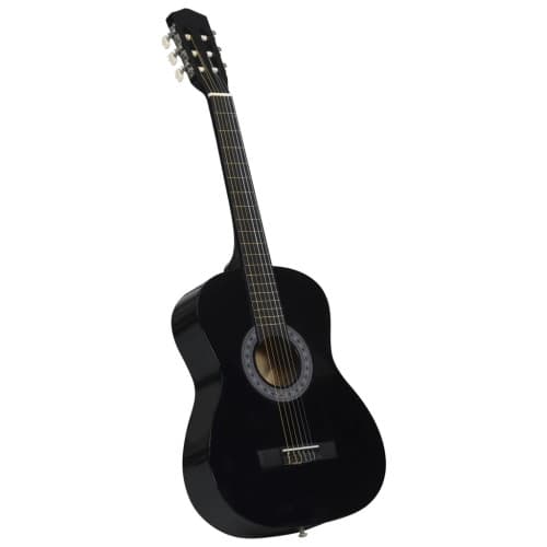 Gitarr för nybörjare och barn klassisk svart 3/4 36"
