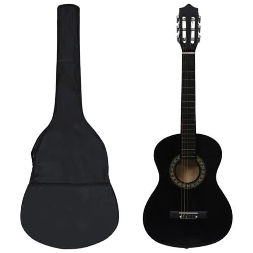 Klassisk gitarr för nybörjare 8 delar svart 1/2 34"