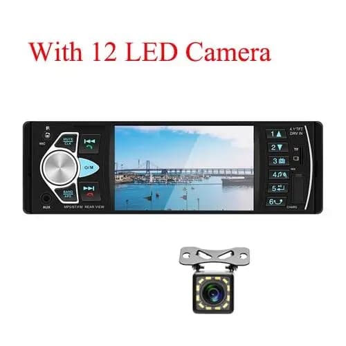 Autosoittimet, 1Din-muotoilu, takaikkunan kameratuki, 4 LED-kameralla
