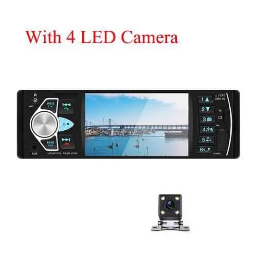 Autosoittimet, 1Din-muotoilu, takaikkunan kameratuki, 4 LED-kameralla
