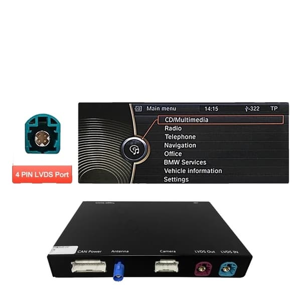 Langaton CarPlay, Android Auto Mirror Link, AirPlay Car Play -navigointi, CIC-Black