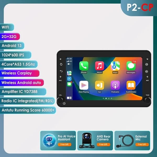 Carplay, langaton yhteys, GPS-navigointi, S8 AHDC2 AI
