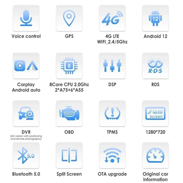 Bilradio, Android Auto, Multimedia UI7862, P3CP