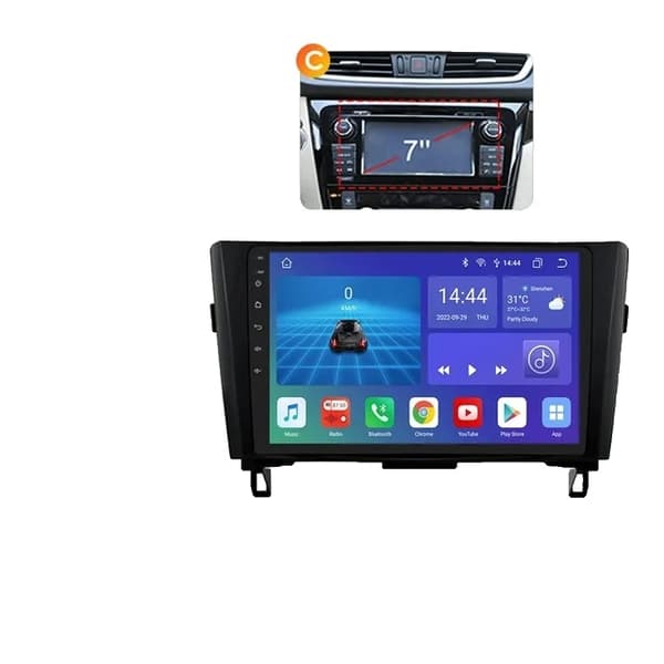 Auton radio GPS, 4G-yhteys, Android 12 -käyttöjärjestelmä, P3CP 4Core 2G 64G AB