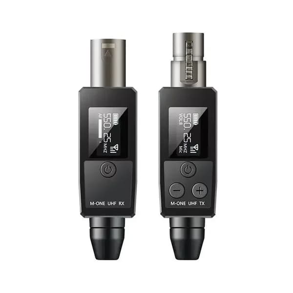 Trådlöst mikrofonssystem, frekvensområde 530MHz-580MHz, kompakt design,svart