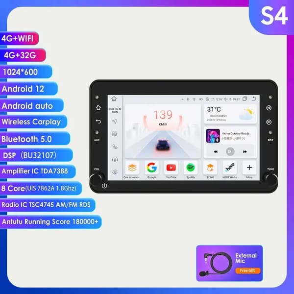 Carplay, Trådløs forbindelse, GPS-navigation, S4