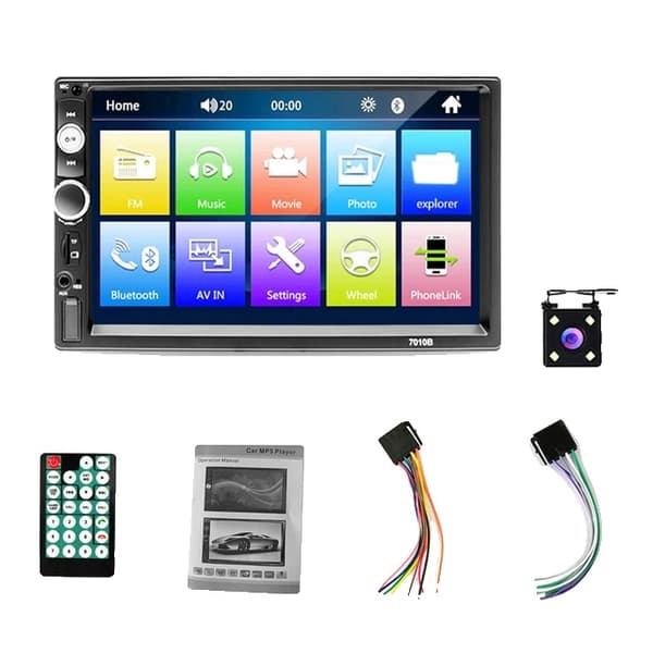 Bil Stereo Afspiller, 7 Tommer Touch Skærm, Bagkamera Understøttelse, 7010 Radio 4Led Cam