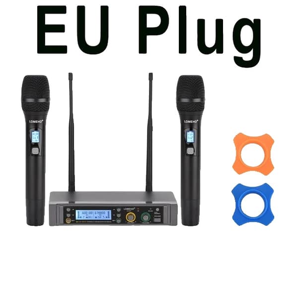 Trådløs mikrofon, Multi Frekvens, Anti-feedback Mute, EU-stik 500MHz
