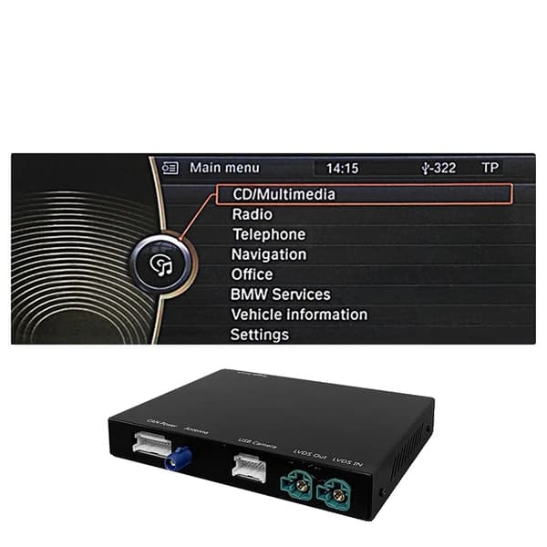 Trådløs CarPlay Android Auto, Mirror Link funktioner, BMW 5 7 Serie kompatibilitet, CIC-Black
