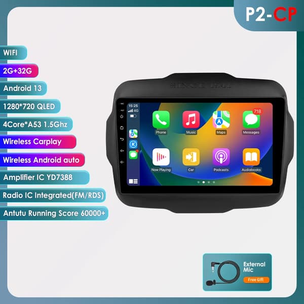 Bilradio, Android Auto, Multimedia UI7862, P2CP