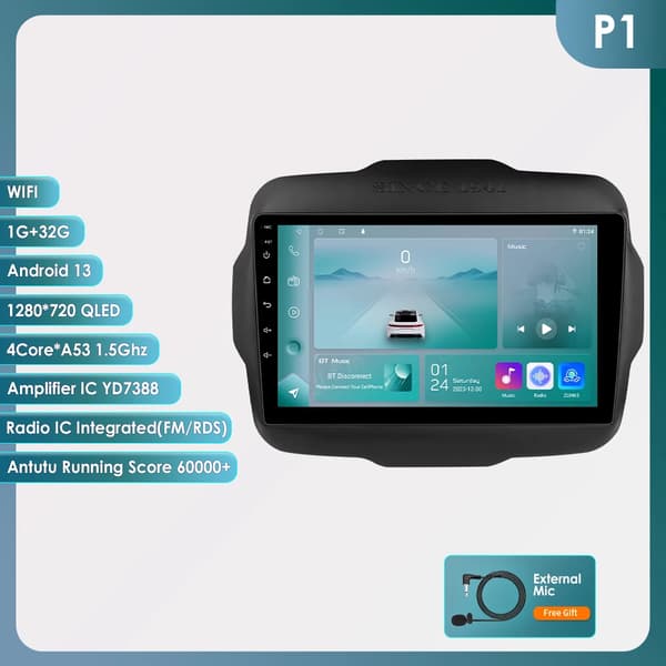 Bilradio, Android Auto, Multimedia UI7862, P1