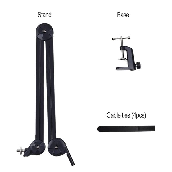 Desktop Mikrofon Arm Stativ, Justerbar Vinkel, Kraftig Boom Holder, NBA-2