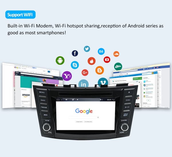 Bil Multimedia Afspiller, Android 12, GPS Navigation
