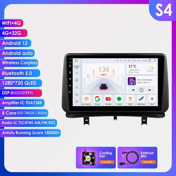 Android Auto Autoradio, Multimedia Rds, Carplay, S4