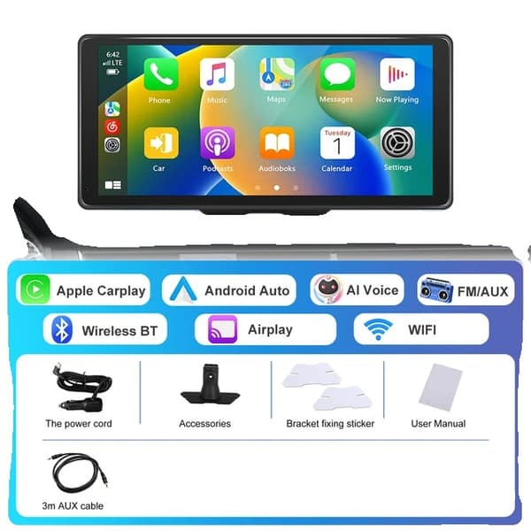 Carplay-näyttö, ääniohjaus, Bluetooth-tuki, 10,36 tuuman Carplay