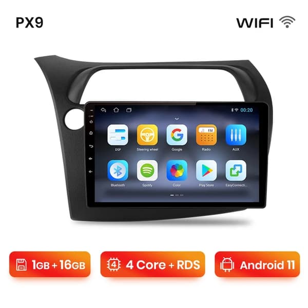 CarPlay bilradio, Android Auto, GPS, WIFI 1GB-16GB