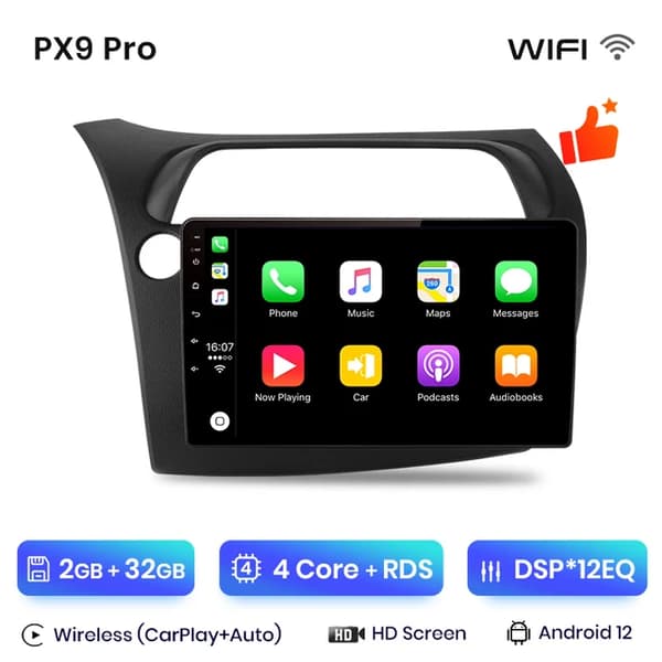 CarPlay-autoradio, Android Auto, GPS, WIFI 2GB-32GB A-2
