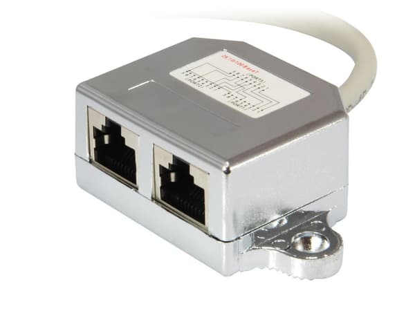 Equip Life - Netværkssplitter - RJ-45 (W) til RJ-45 (M) - 15 cm - skærmet - CAT 5e - passiv - sølv (127608)