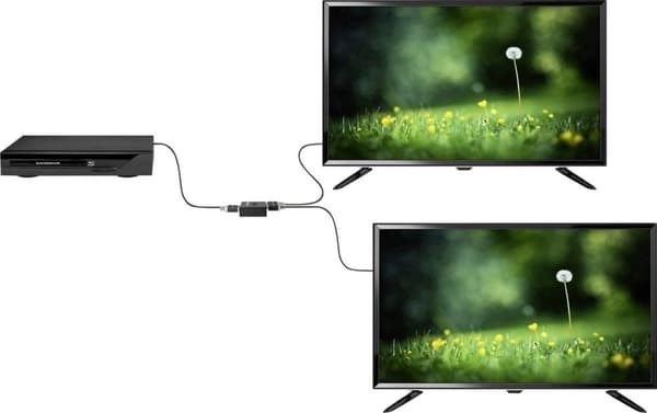 SpeaKa Professional 2 porte HDMI-switch Tovejs anvendelig 3840 x 2160 Pixel