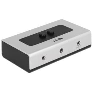 Delock Switcher jack 3,5 mm 2 portar manuell dubbelriktad (87699)