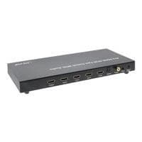 INLINE 4x1 HDMI Fast Switch med Audio - Video/Audio Switch - 4 x HDMI - Desktop