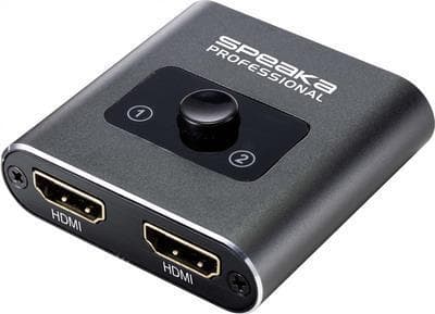 SpeaKa Professional SP-BDS-120 1+2-portar HDMI-switch Ultra HD-kompatibel 3840 x 2160 pixlar