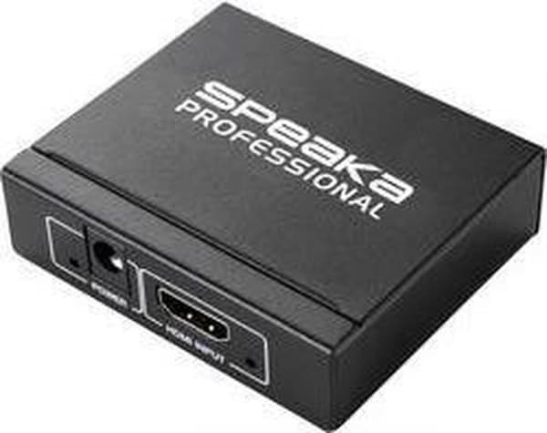 SpeaKa Professional 2 porttia HDMI-jakaja 3D-näyttö mahdollinen 1920 x 1080 pikselin musta