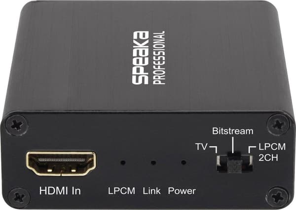 SpeaKa Professional Audio Extractor SP-AE-H/TC-04v2 [HDMI - HDMI, Toslink, Jack-plugg, Cinch] 3840 x 2160 pixlar