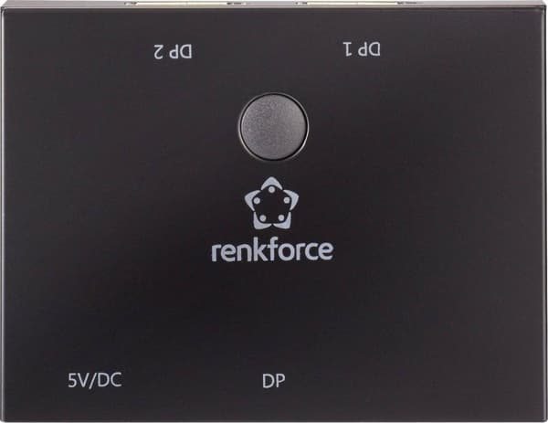 Renkforce 2-porte DisplayPort-switch Tovejs anvendelig 3840 x 2160 Pixel