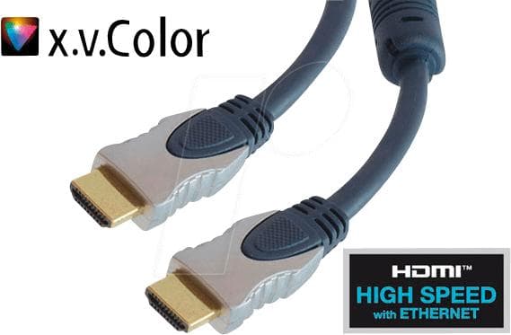 shiverpeaks sp-PROFESSIONAL HDMI-kabel 1 m HDMI Type A (Standard) Blå - Krom (SP77470)