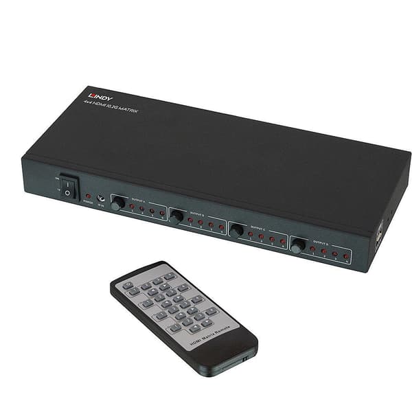 Lindy HDMI 4K UHD 4x4 Matrix – video/äänikytkin – pöytäkone (38152)