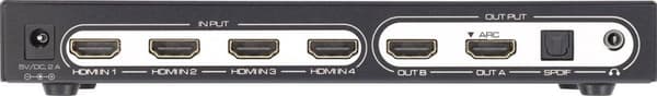 Speaka Professional 6-porttinen HDMI-matriisikytkin, jossa kuva kuvassa kaukosäätimellä 3840 x 2160 pix