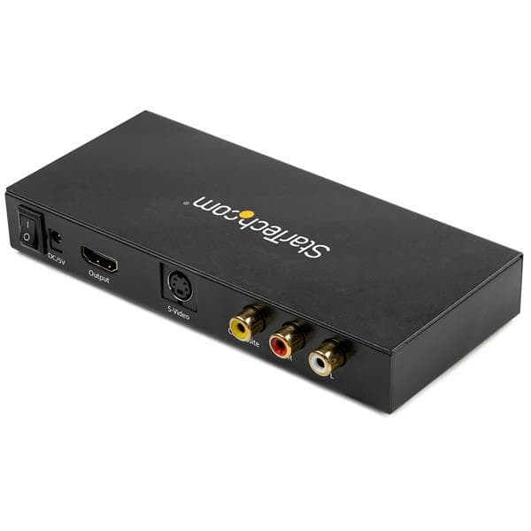 StarTech.com VID2HDCON2 S-Video- tai komposiitti-HDMI-muunnin äänellä (720p, NTSC & PAL, HDMI Upscaler, Mac & Windows) - Videomuunnin - komposiittivid
