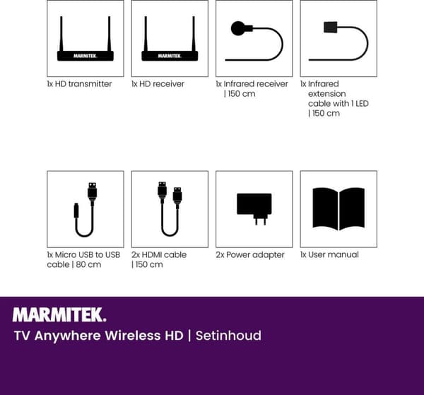 Marmitek - Lydkabel - Trådløs HD HDMI forlænger
