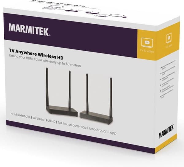 Marmitek - Lydkabel - Trådløs HD HDMI forlænger