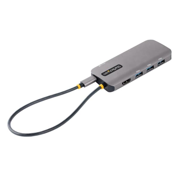 StarTech.com USB C Multiport Adapter - USB C till HDMI Adapter 4K 60Hz - 5Gbit/s USB-A 3.0 Hub - 100W Power Delivery Pass-Through - GbE - 30cm Kabel -