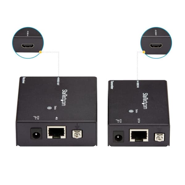 StarTech.com HDMI Extender over Cat5e / Cat6 - HDMI over Ethernet Extender 70.0m - Forlænger til video/lyd - op til 70m (ST121HDBTE)