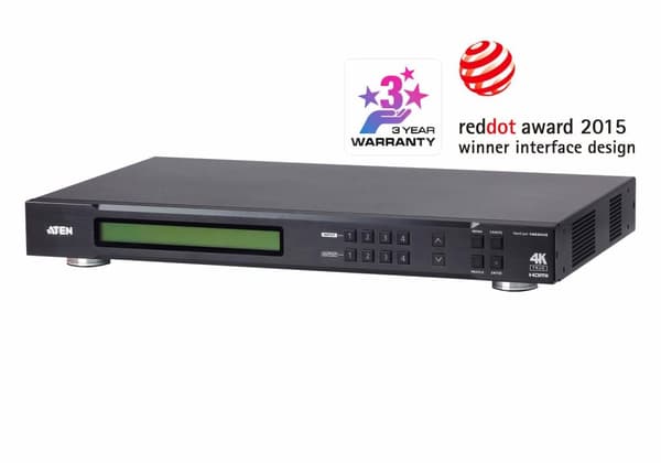 Aten VM0404HB-AT-G 4 X 4-ports True 4k HDMI-switch svart