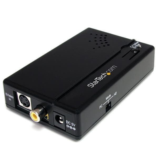 StarTech.com Composite og S-Video til HDMI Converter / Converter med Audio - 1080p - Video Converter - Sort (VID2HDCON)