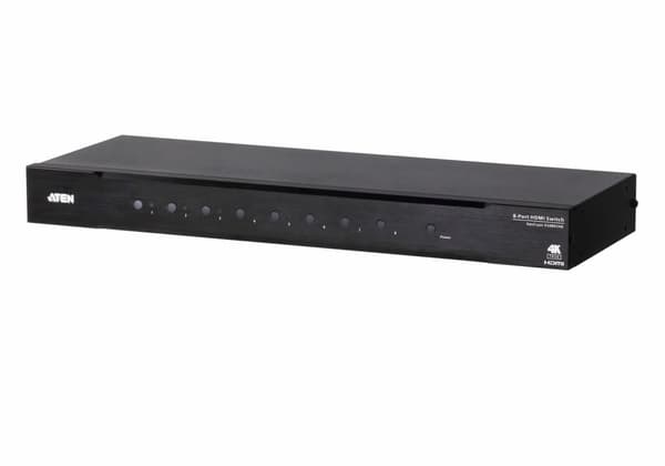ATEN VS0801HB 8-Port True 4K HDMI Switch - video/lyd switch - 8 x HDMI - rackmonterbar