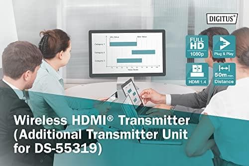 DIGITUS DS-55320 - Trådlös video/ljudförlängning - sändare - 802.11ac - upp till 50 m