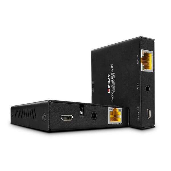 LINDY Cat.6 HDMI 18G & IR Extender, jossa PoC & Loop Out - lähetin ja vastaanotin - laajennus video/audio/infrapuna/teho - jopa 50 m